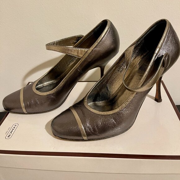 Coach Metallic Lauryn MaryJane Heels - Picture 1 of 10